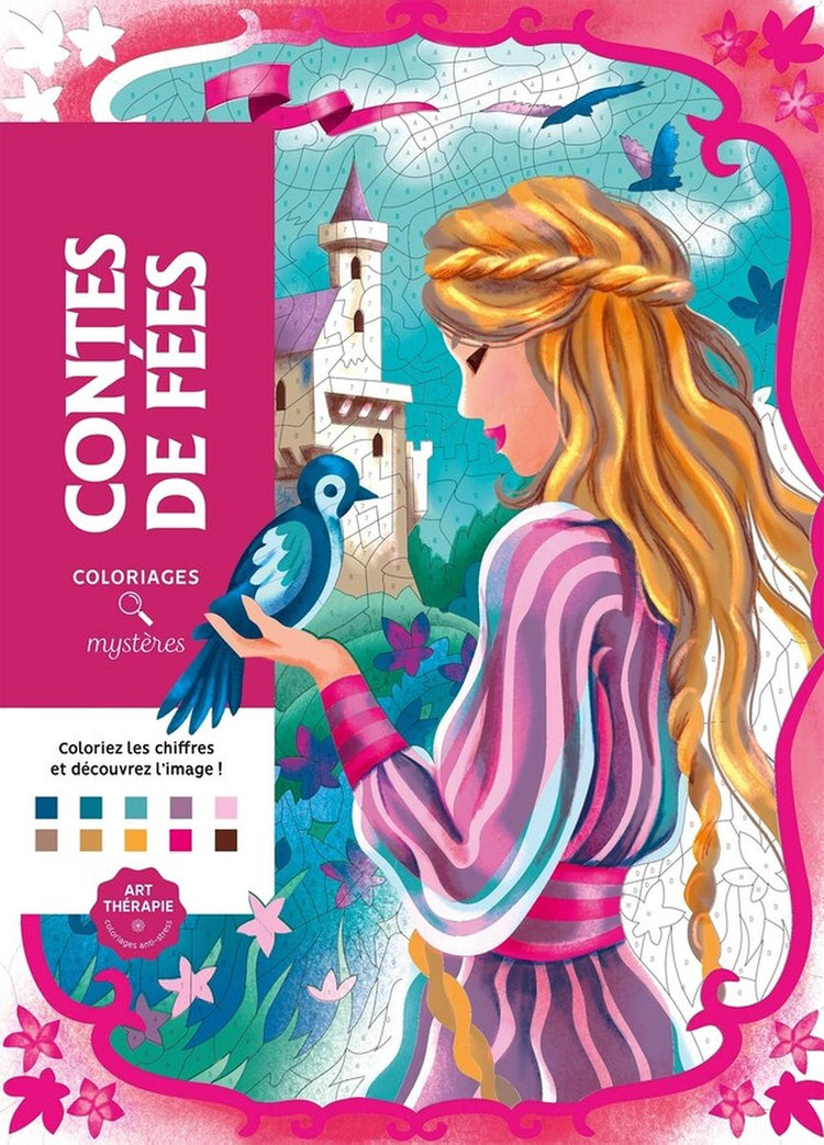 Hachette héros disney coloriages mystères contes de fées - livre de coloriage couleur par numéro pour adultes -