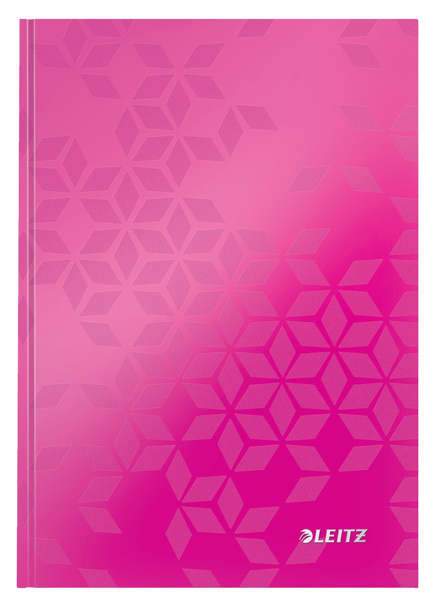 Carnet Leitz wow a5 à couverture rigide - ligné - certifié FSC - rose