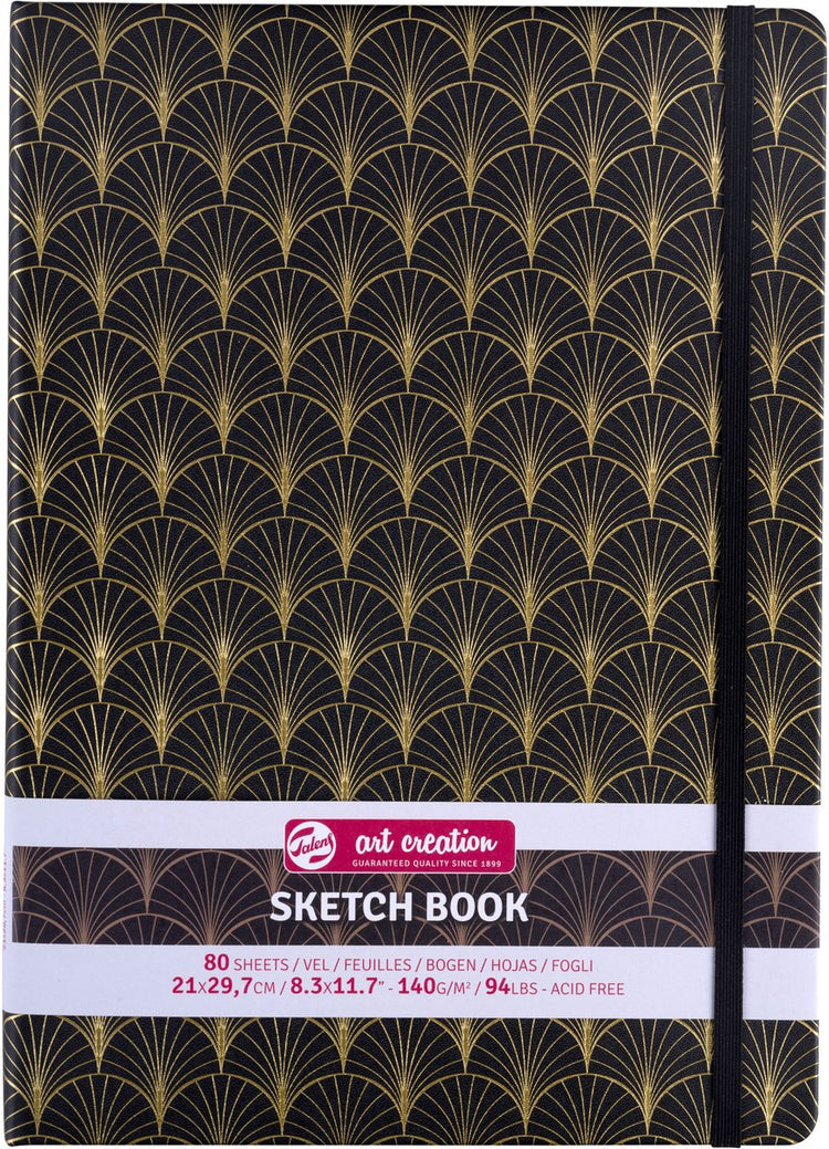Talens art création carnet de croquis art déco | 21 x 29,7 cm, 140 g, 80 feuilles