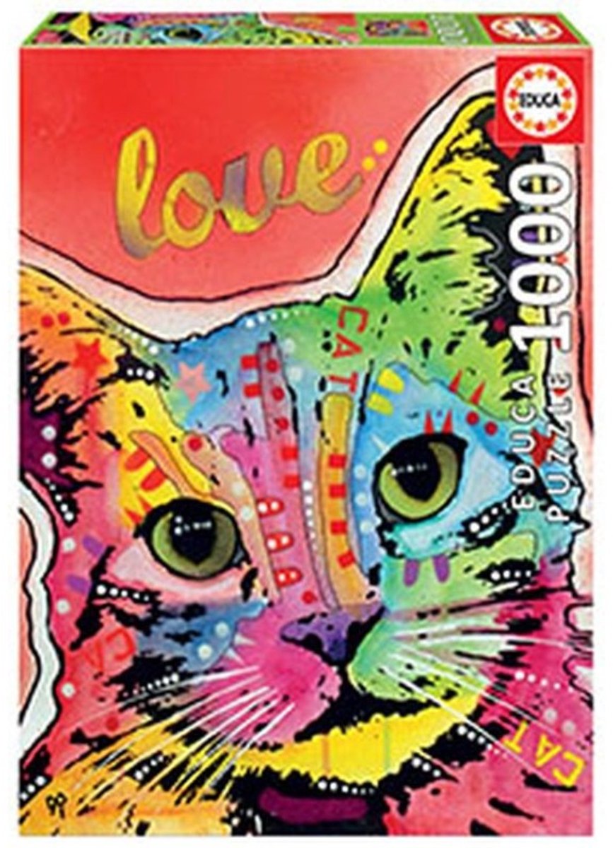 Educa - puzzle - 1000 pièces - dean russo - amour de chat inclinable