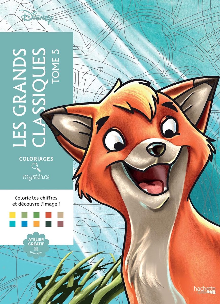 Hachette héros les grands classiques tome 5 - livre de coloriage Disney pour adultes