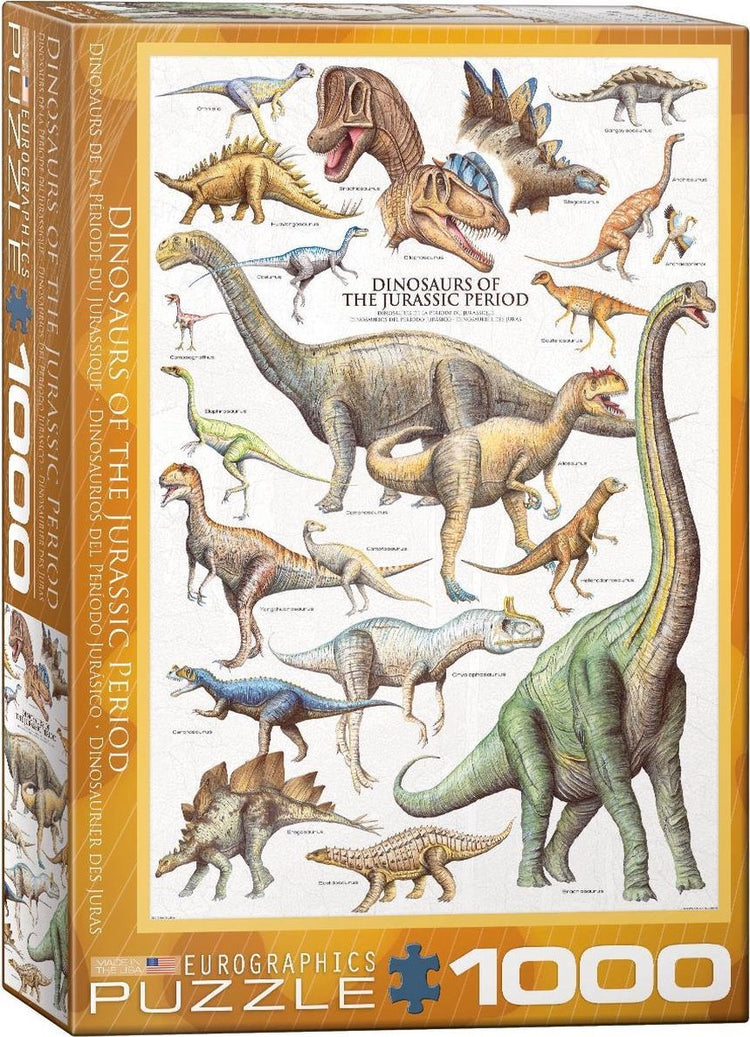 Puzzle Eurographics dinosaures du jurassique - 1000 pièces