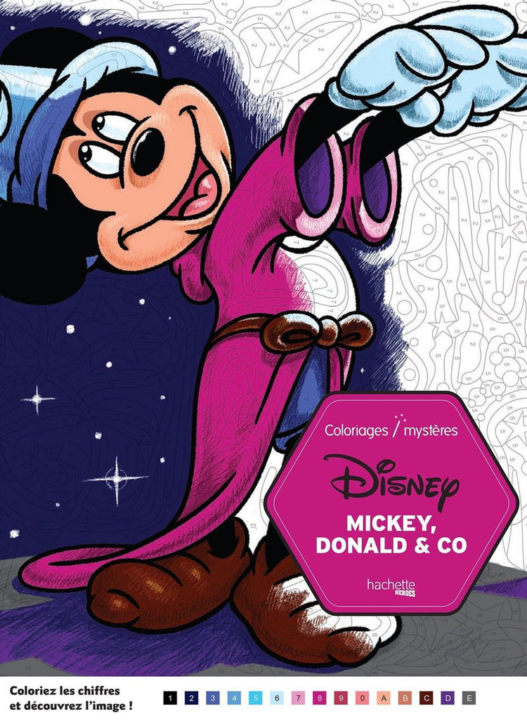 Hachette heros coloriages mystères disney mickey, donald co livre de coloriage - - livre de coloriage pour adultes