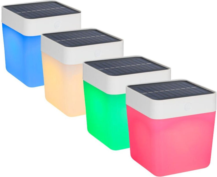 Grundig Grundig Lamp Garden Lighting sur l'énergie solaire blanche orange bleu vert lumière jusqu'à 8 heures de lumière