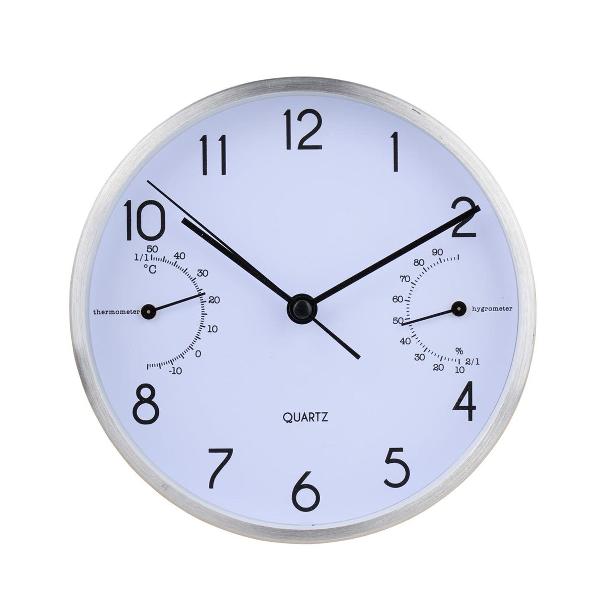 Horloge de table ø15cm blanc-argent ou noir-or