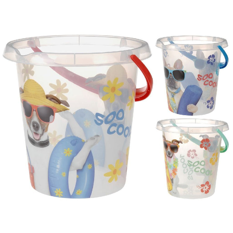Seau transparent de base avec imprimé 12L