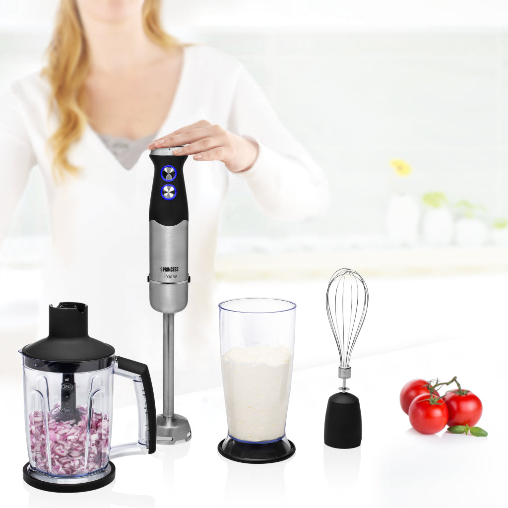 Princess 221221 set mixeur plongeant noir acier inoxydable