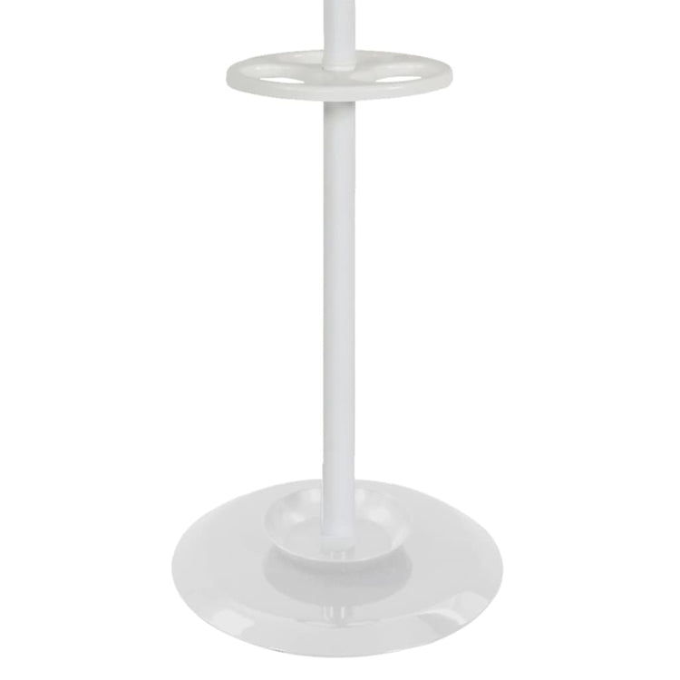 Rack de couche en V-parts en V debout avec 8 crochets en porcelaine 178 cm blanc