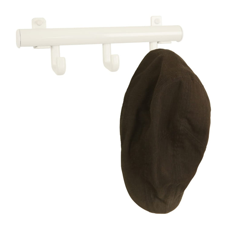 Rack de manteau en V-parts en V avec 3 Haken Techno 3 blanc