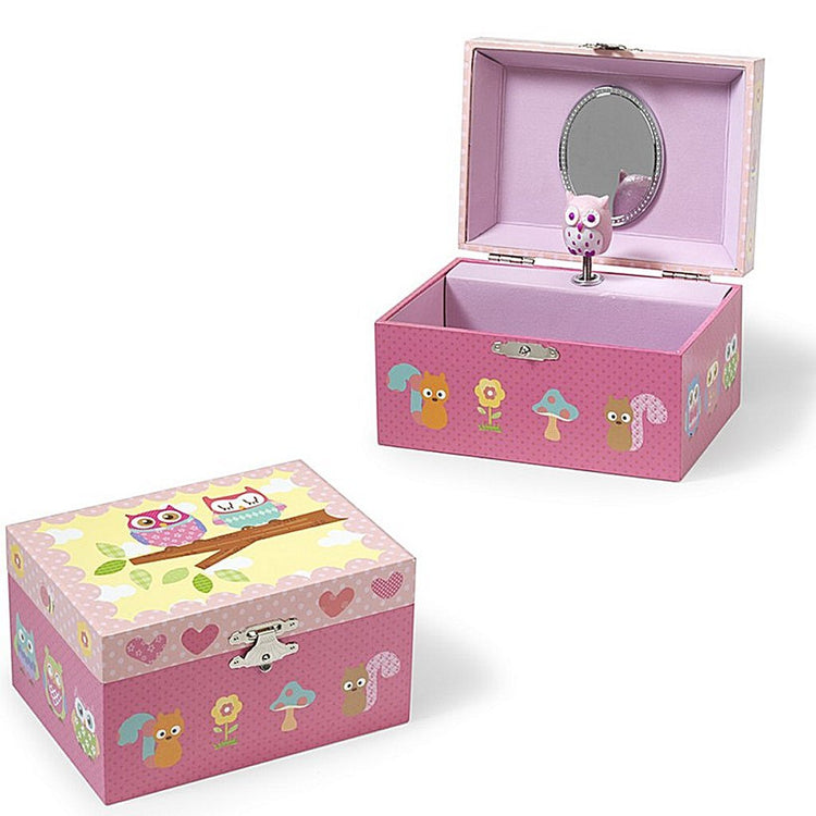 Simplement pour les enfants simplement pour les bijoux en bois hibou avec de la musique et de la ballerine