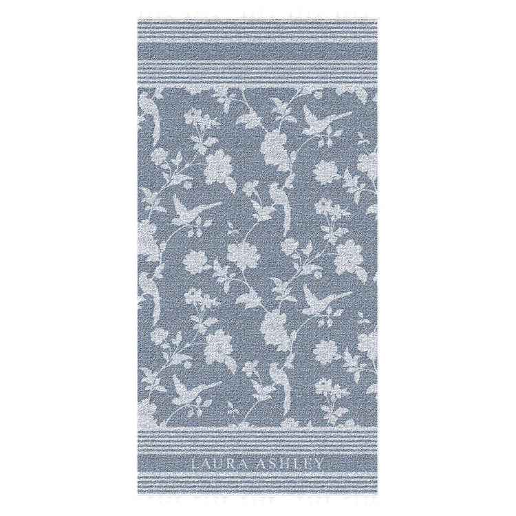 Laura Ashley Laura Ashley Hamam Tissu Elveden Midnight 90x180 cm Bleu blanc
