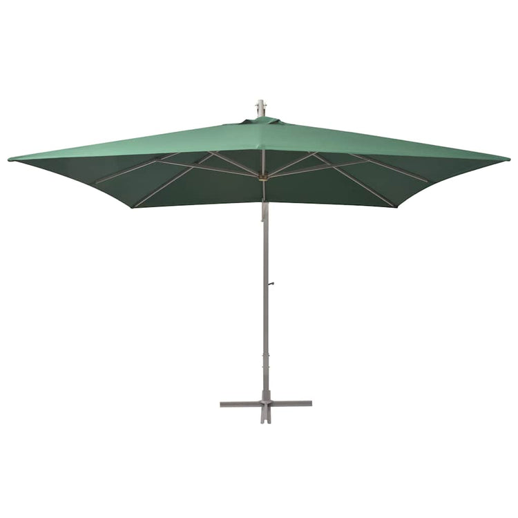 Vidaxl Parasol flottant avec poteau en aluminium 300x300 cm vert