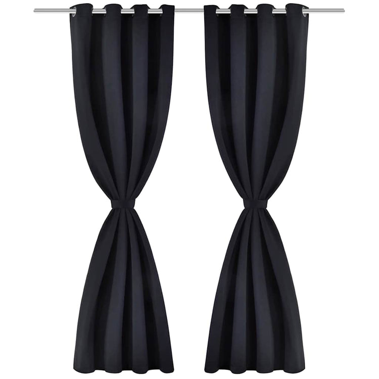 Rideau vidaxl avec anneaux en métal occlusion 270x245 noir
