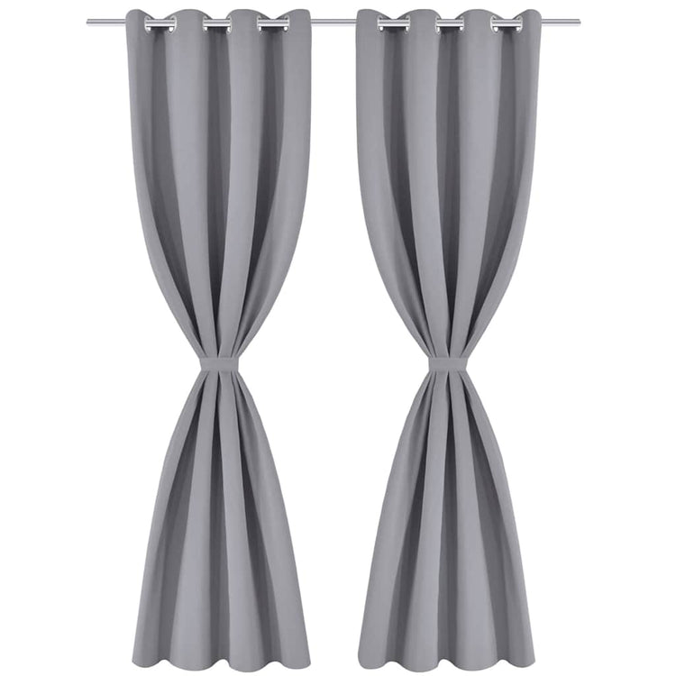 Rideau vidaxl avec anneaux en métal occlusion 270x245 gris