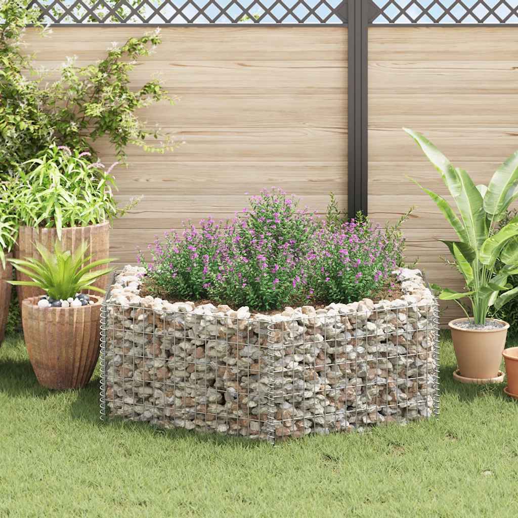 Vidaxl Gabion Planter insenté Hexagonal 160x140x50 cm