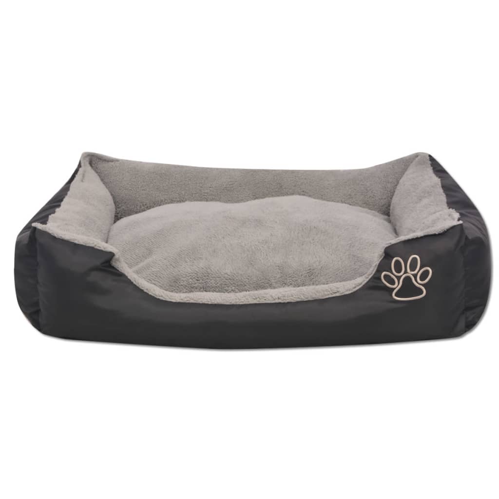 Lit de chien vidaxl avec coussin rembourré taille xl noir