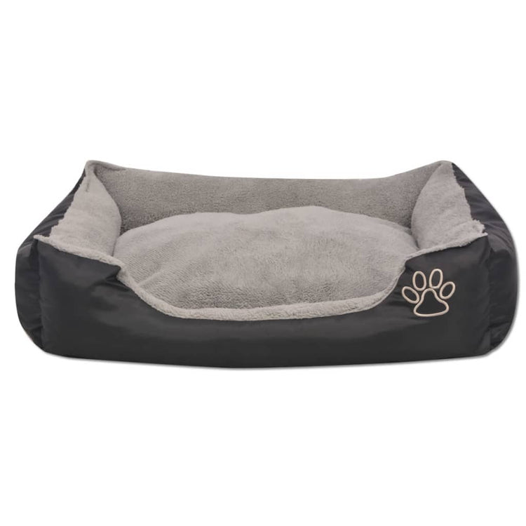Lit de chien vidaxl avec coussin rembourré taille xl noir