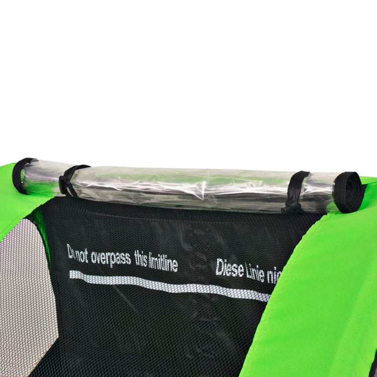 Vidaxl Bicycle Trailer 30 kg gris et vert