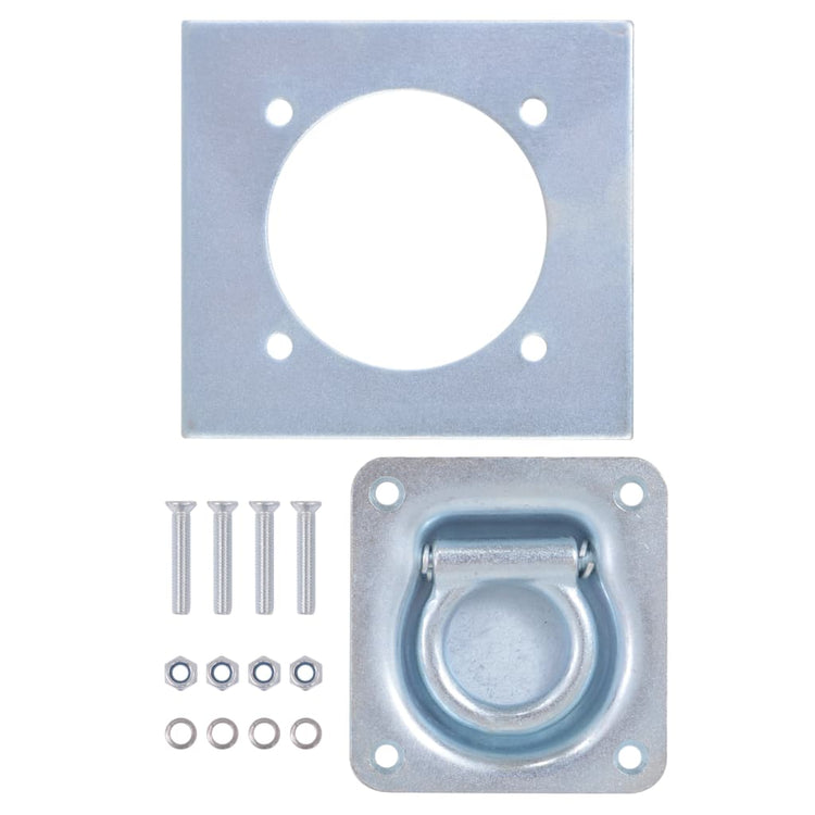 Anneaux de montage Vidaxl pour la remorque 2000 kg en acier galvanisé 8 pcs