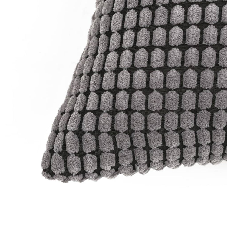 Vidaxl Decorative Cushion Set 45x45 cm Velor Grey 2 pièces