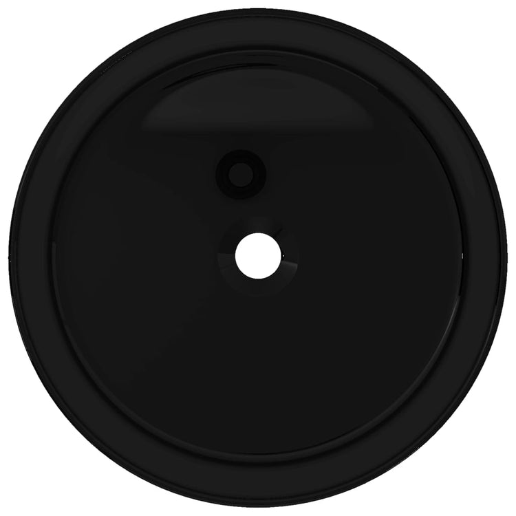 Vidaxl Washbasin Round 40x15 cm Céramique noir