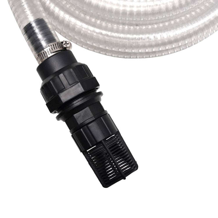 Vidaxl Sucking tuyau avec des réglages 7 m 22 mm blancs