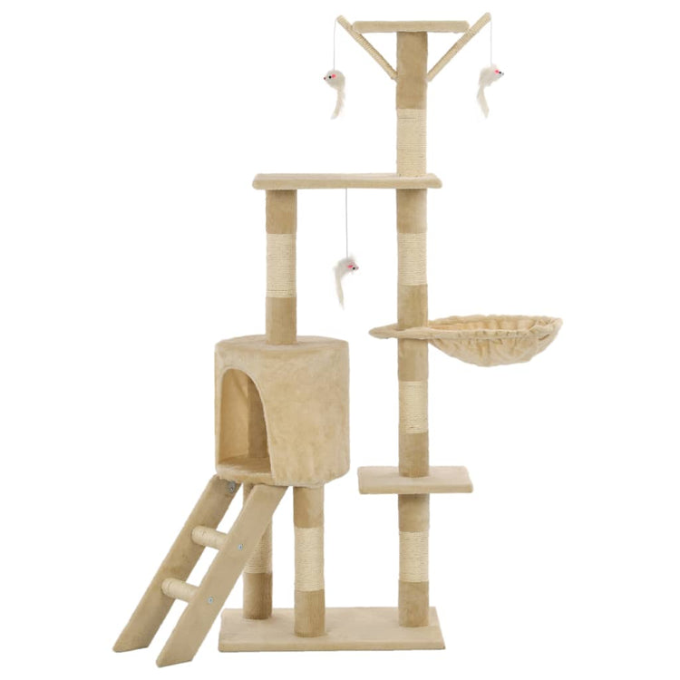 Vidaxl Cat Scratch Post avec Sisal Scratch Posts 138 cm beige