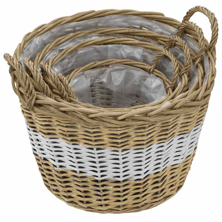 Les planteurs Vidaxl ont relevé 4 ST Wicker avec doublure PE