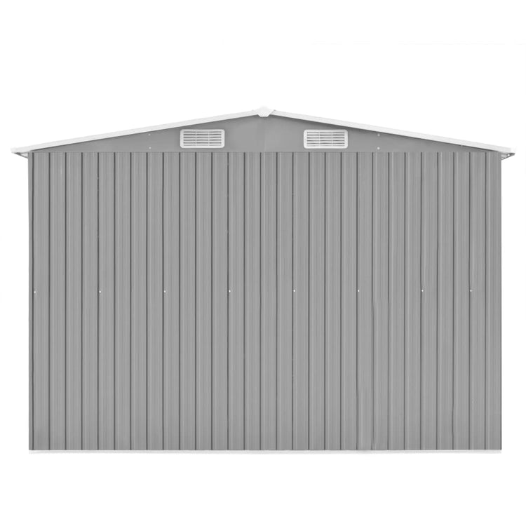 Vidaxl hangar de jardin 257x298x178 cm gris métallique