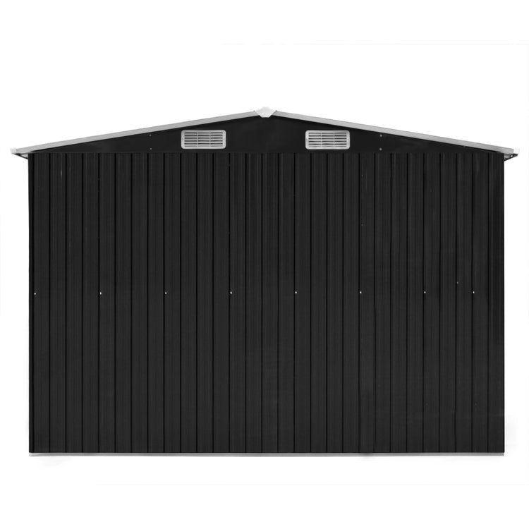 Vidaxl jardin hangar 257x392x181 cm anthracite métallique -colore