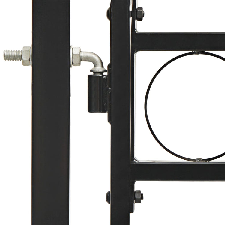Port vidaxl avec haut curbe double 400x125 cm en acier noir