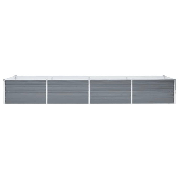 Vidaxl Planter surélevé 320x80x45 cm Gray en acier galvanisé