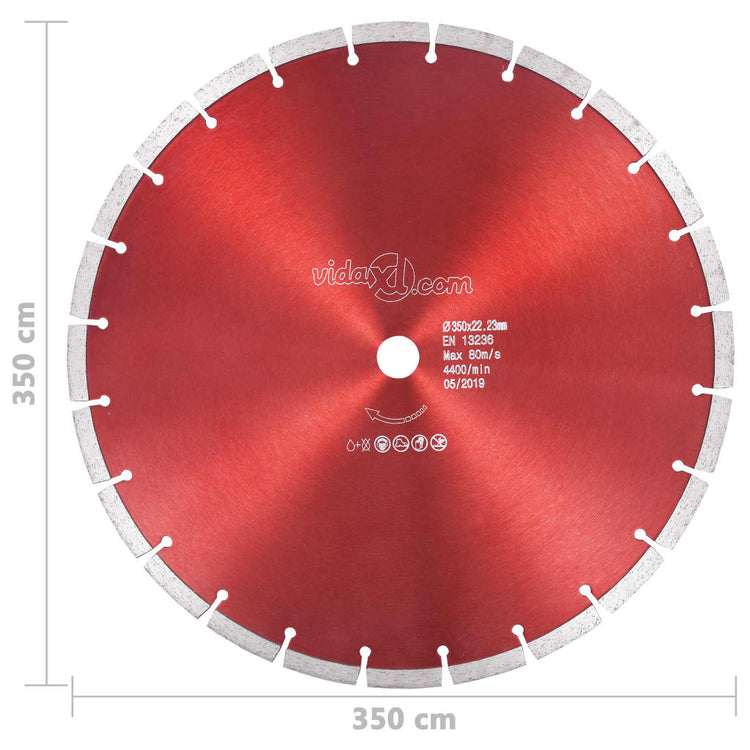 Vidaxl Diamond Saw Feuille de 350 mm en acier