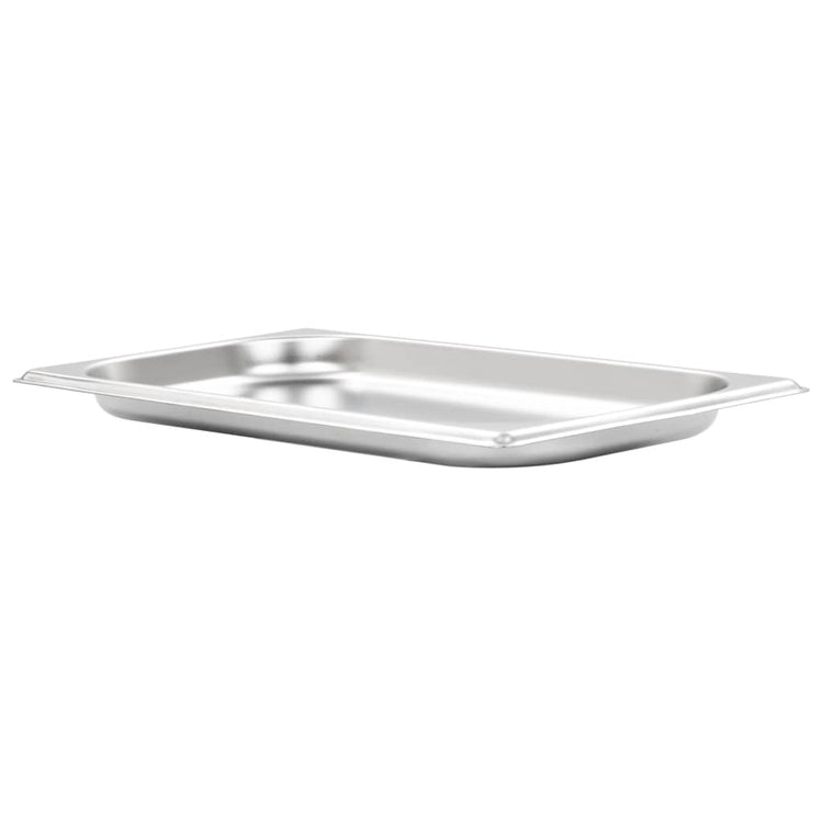 Vidaxl gastronormbakken 12 pc gn 1 3 20 mm en acier inoxydable