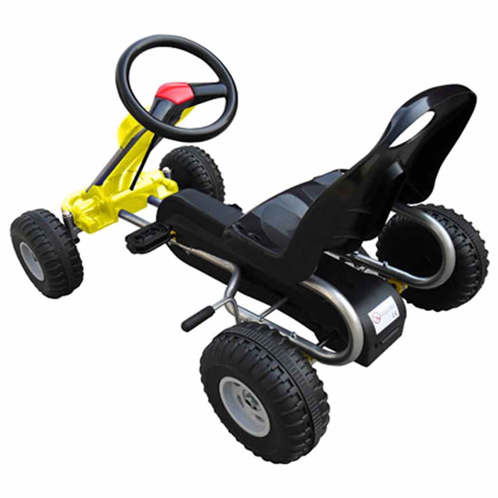 Vidaxl go -Kart avec pédales jaunes