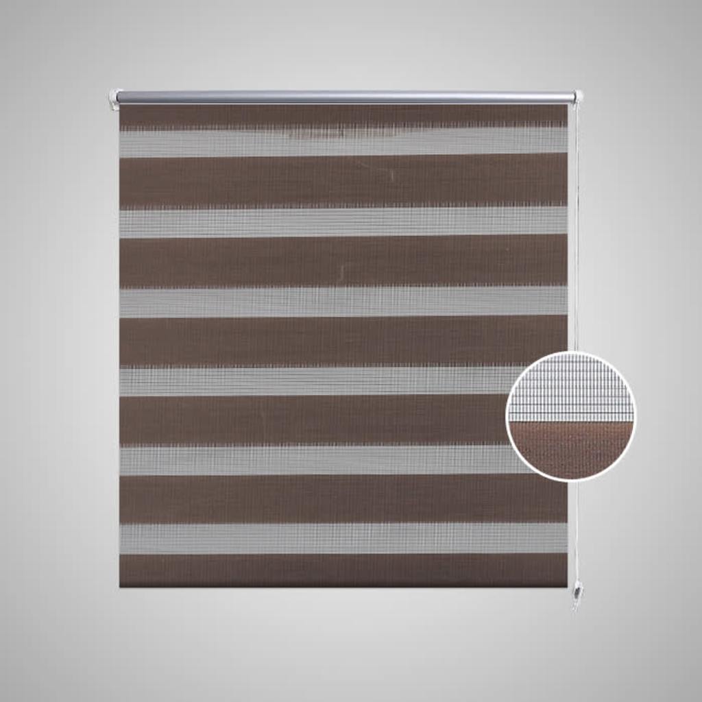 Vidaxl Duo Roller aveugle 70x120cm café marron
