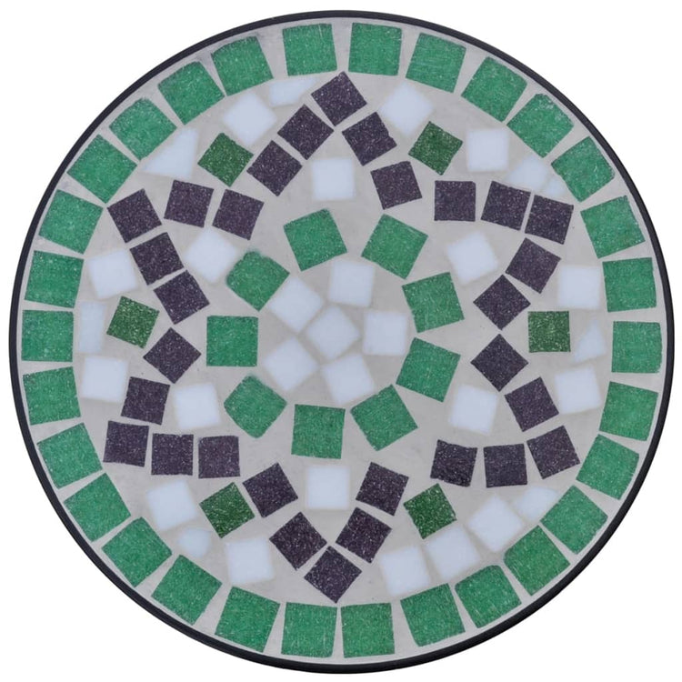 Vidaxl Bee Table Mosaïque vert et blanc