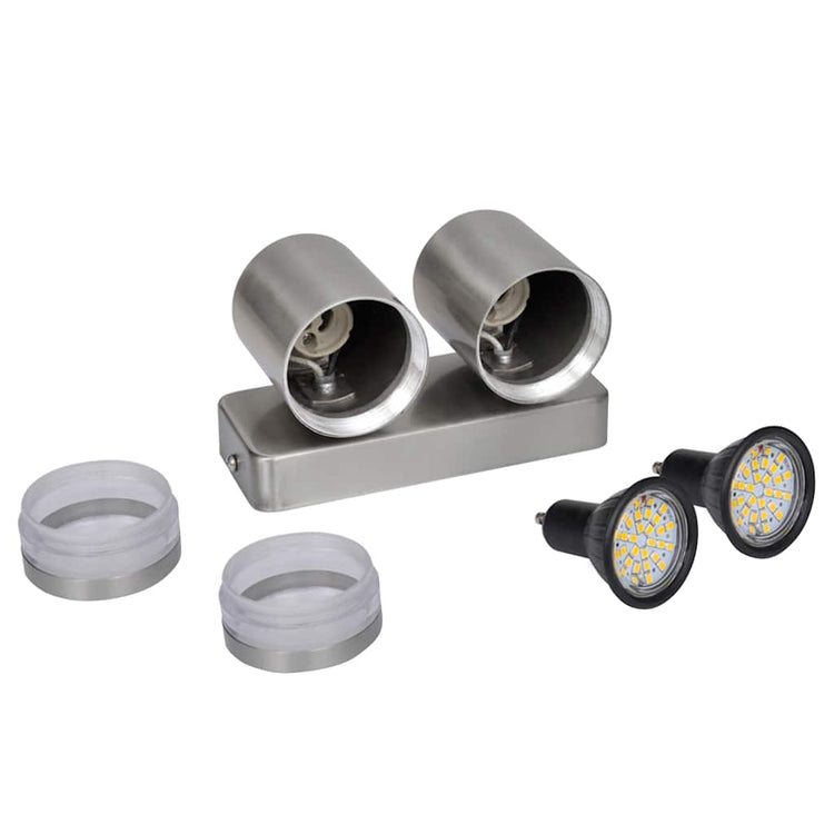 Lampe murale vidaxl LED brillant avec en acier inoxydable Kegelkop