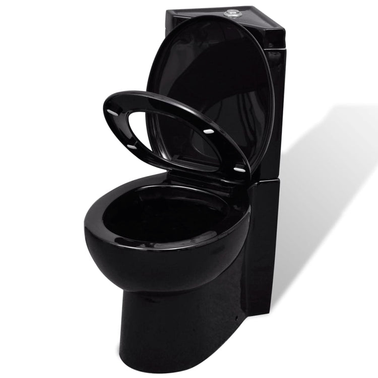 Vidaxl Toilet Corner Model Céramique noir