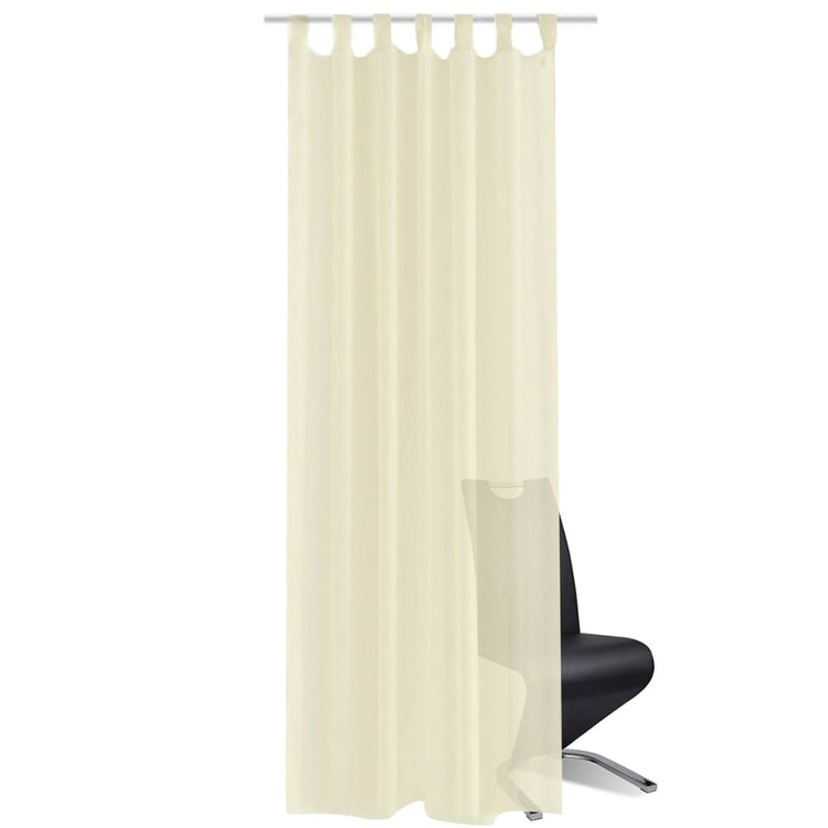 Vidaxl rideaux 2 St Translucent 140x225 cm Crème