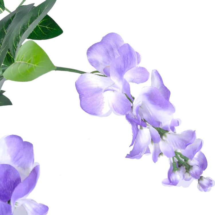 Vidaxl plante artificielle pluie bleue avec pot 120 cm