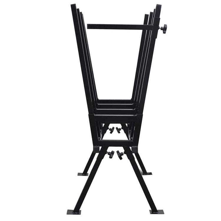 Vidaxl sawbok pour la poudre de travail du bois -coated noir