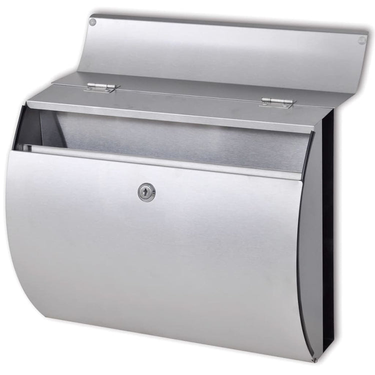 Vidaxl en acier inoxydable en boîte à lettres