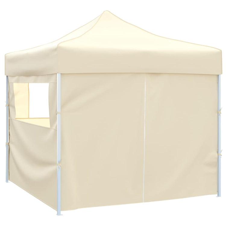 Tente pliante vidaxl avec 4 murs latéraux 3x3 m crème