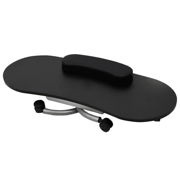 Vidaxl Manicuret Tablelable pliable avec des roues noires