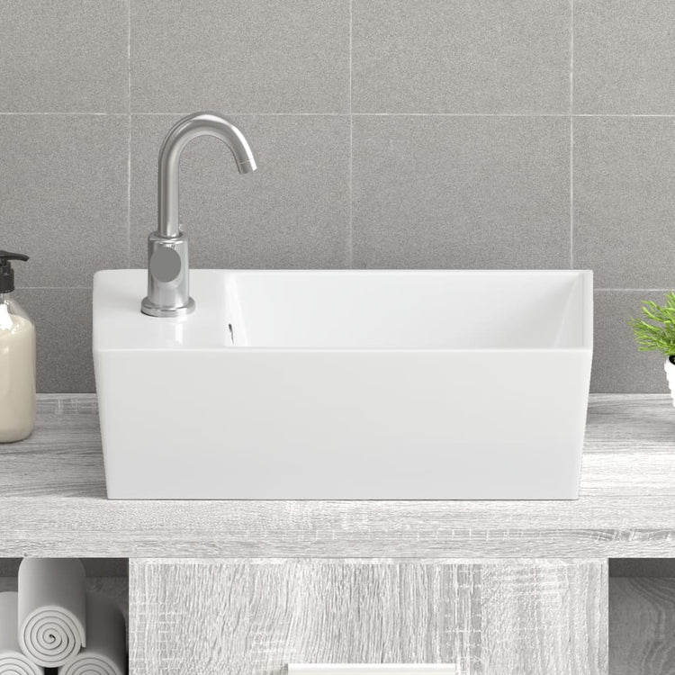 Vidaxl Washbasin 48x25x15 cm Céramique blanc