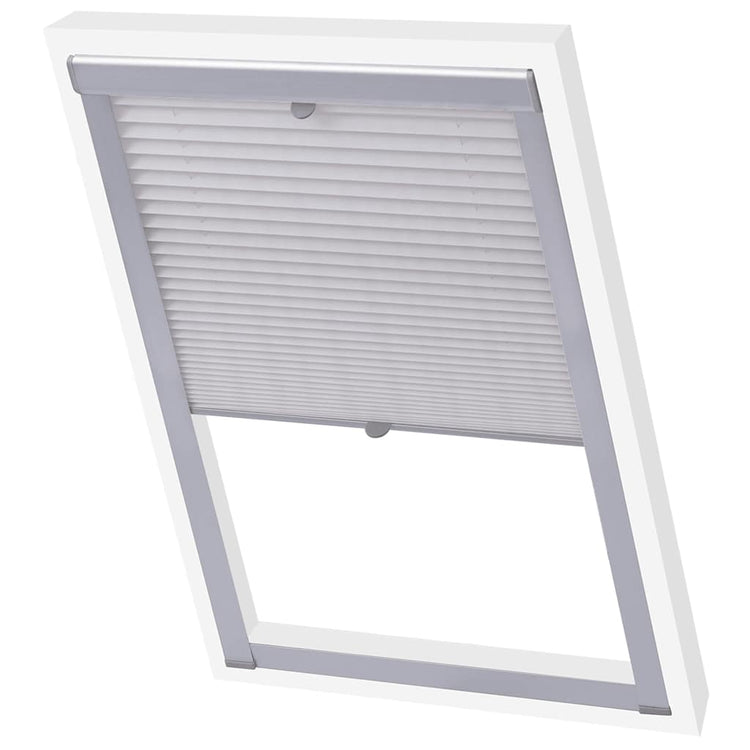 Vidaxl rouleau aveugle plissé blanc f06