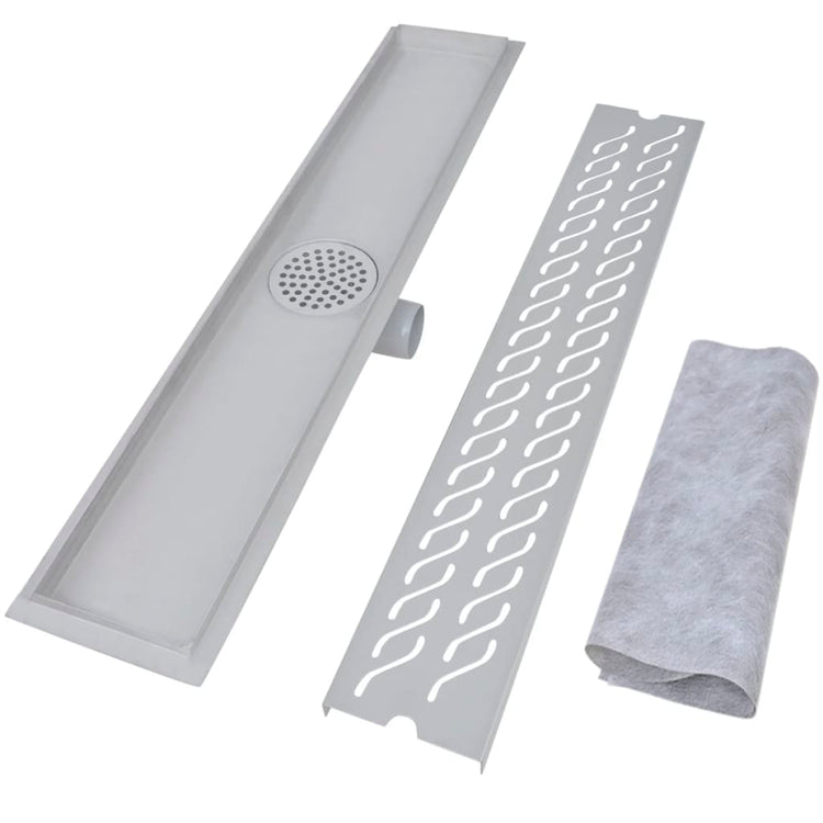 Vidaxl Douleur de douche Golf rectangulaire 730x140 mm en acier inoxydable