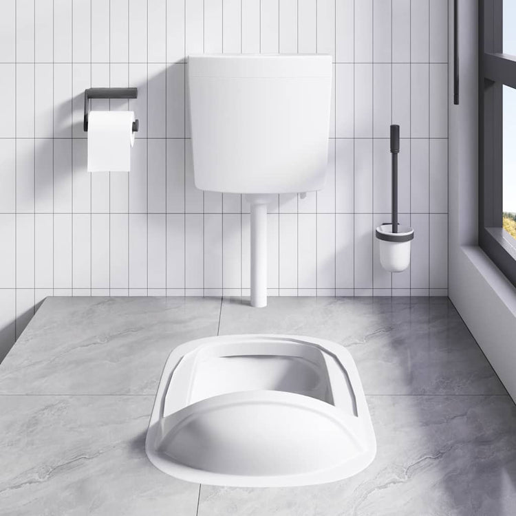 Plancher de toilette Vidaxl avec alimentation en eau au fond 3 6 L blanc