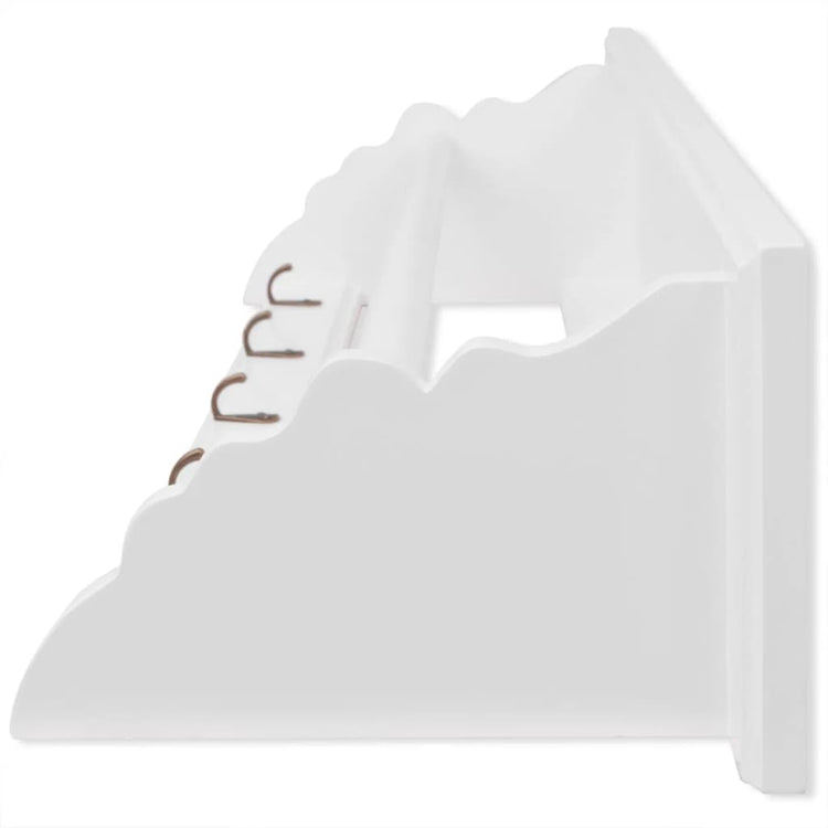 Vidaxl Coat Rack Baroque Style MDF blanc